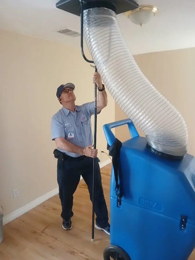 HVAC Installation technician using HEPA equipment in Josephine